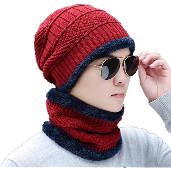 Brand Conquer Wool Beanie Cap & Muffler for Mens & Women